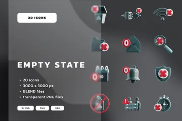 Empty State 3D Icon Pack