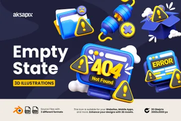 Empty State 3D Illustration Pack