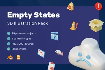 Empty States 3D Illustration Pack
