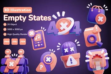 Empty States 3D Icon Pack