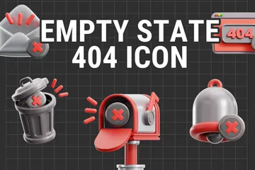 Empty States 404 3D Icon Pack