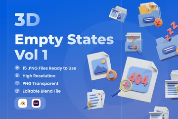 Empty States Vol 1 3D Icon Pack