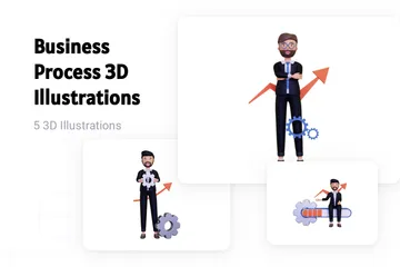 Processus d'affaires Pack 3D Illustration