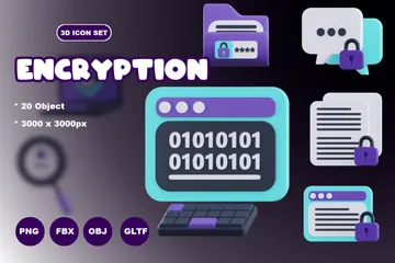 Encryption 3D Icon Pack