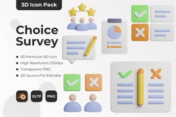 Encuesta de elección Paquete de Icon 3D