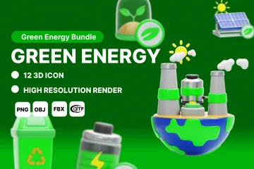 Energia verde Pacote de Icon 3D