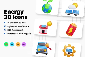 Energie 3D Icon Pack