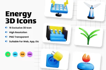 Énergie Pack 3D Icon