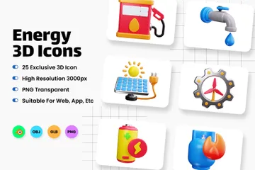 Energy 3D Icon Pack