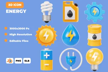 Energy 3D Icon Pack