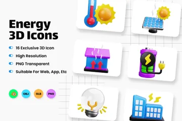 Energy 3D Icon Pack