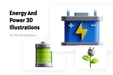 에너지와 전력 3D Icon 팩