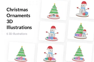 Enfeites de Natal 3D Illustration Pack