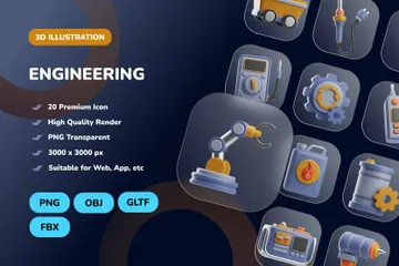 Engineering 3D Icon Pack