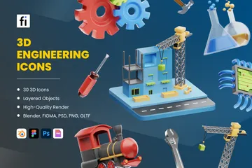 Engineering 3D Icon Pack