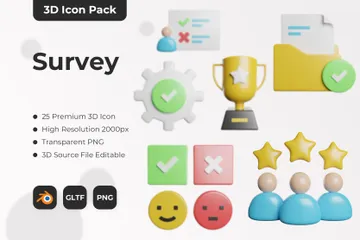 Enquête Pack 3D Icon