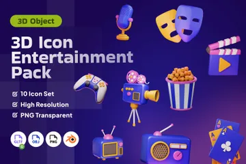 Entertainment 3D Icon Pack