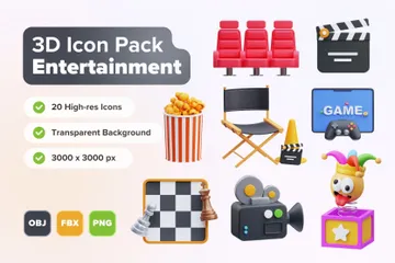 Entertainment 3D Icon Pack