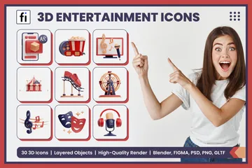 Entertainment 3D Icon Pack