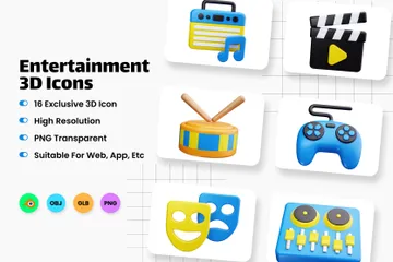 Entertainment 3D Icon Pack