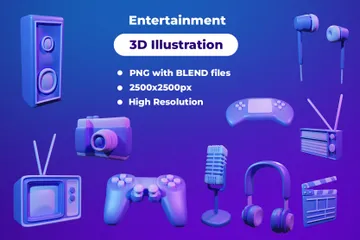 Entertainment 3D Illustration Pack