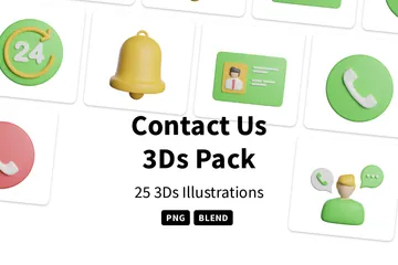 Contate-nos Pacote de Icon 3D