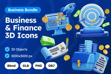 Affaires et finances Pack 3D Icon