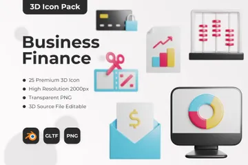 Financement des entreprises Pack 3D Icon