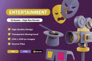 Entretenimiento Paquete de Icon 3D