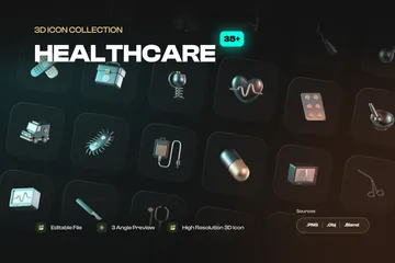 Maintien de la santé Pack 3D Icon