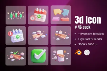 Enveloppe de courrier Pack 3D Icon