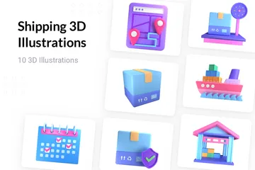 Envio Pacote de Illustration 3D