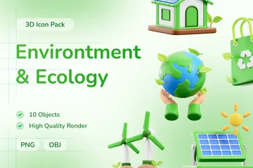 Environtment & Ecology 3D Icon Pack