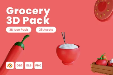 Épicerie Pack 3D Icon