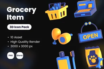 Faire les courses Pack 3D Icon