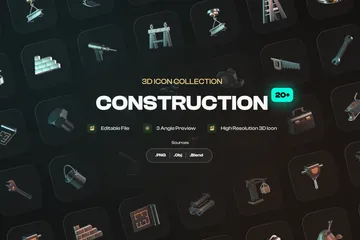Equipamento de construção Pacote de Icon 3D