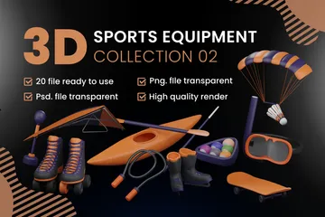 Equipamento Esportivo 02 Pacote de Illustration 3D