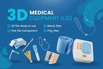 Equipamento Médico 0,2 Pacote de Icon 3D