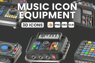 Equipamento Musical Pacote de Icon 3D