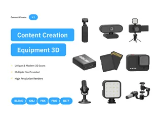 Équipement de création de contenu Pack 3D Icon