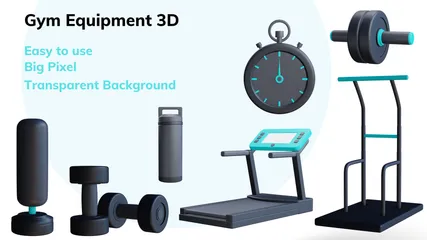 Équipement de gym Pack 3D Icon