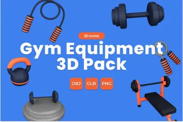 Équipement de gym Pack 3D Icon