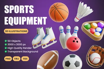 Équipement sportif Pack 3D Icon