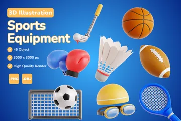 Équipement sportif Pack 3D Icon