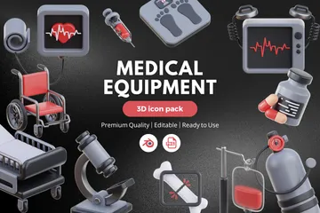 Équipement médical Pack 3D Icon