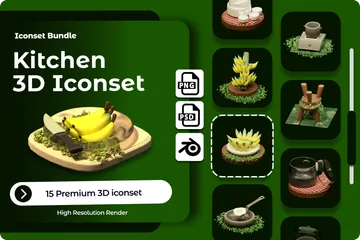 Equipo de cocina Paquete de Icon 3D