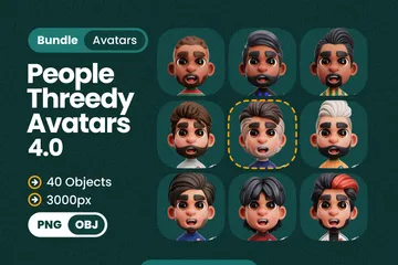 Avatares de personas del fútbol Paquete de Icon 3D