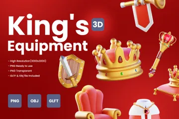 Equipo del rey Paquete de Icon 3D