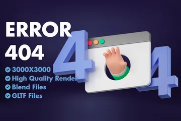 오류 404 3D Icon 팩