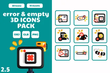 Error & Empty 3D Icon Pack